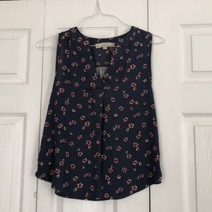 PETITE LOFT Floral Tank Blouse